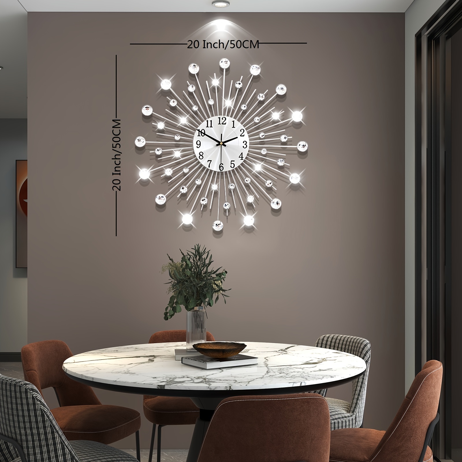 1pc Pendulum Wall Clock, Modern Big Wall Clock Extra Giant Wall Clock Battery Operated, For Kitchen Bedroom Home Dining Room Bathroom Office Decoration