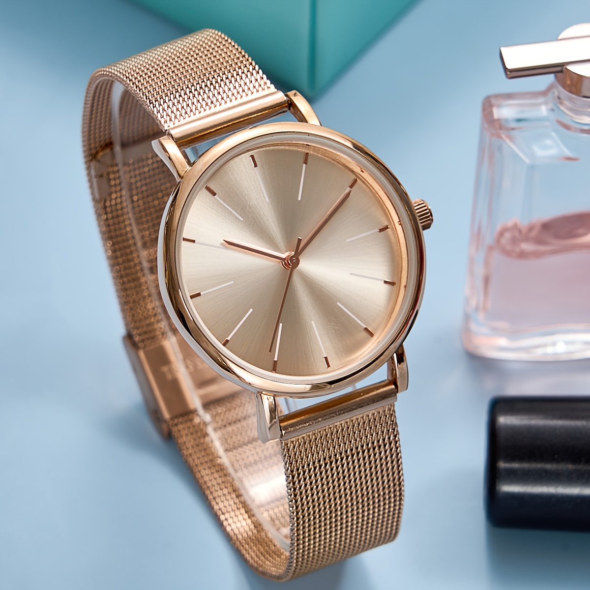 Women's Watch Shiny Fashion Quartz Watch Analog Stainless Steel Wrist Watch For Daily Life